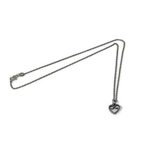 SOLD❤️💕JAMES AVERY 💕♥️Retired Sterling Rope 16” Chain w/James Avery Heart Charm